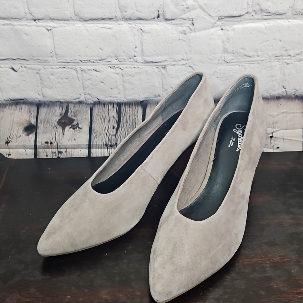 Seychelles Gray Suede Heels Women's Size 9